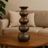 Florero Calipso Óxido Marrón 7x34x34 cm | Lala Home Colombia